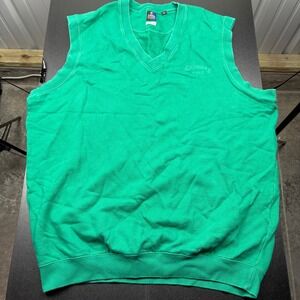 Callaway Golf Apparel Vest XL Sleeveless Sweater Green Golf Fleece‎